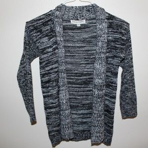 Black and White Wool Cardigan